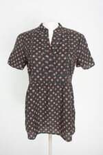 blusa vanguard feminina preta floral