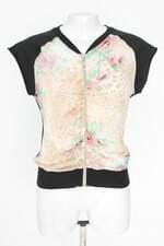 blusa iodice feminina estampada com pregas