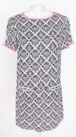 vestido atmosphere feminino estampado com meio forro e recortes