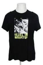 Camiseta Diesel Masculina Preta Com Silk
