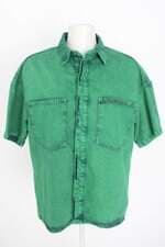 camisa jeans zara feminina verde