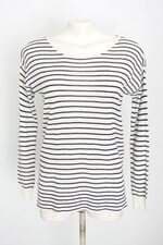 blusa de tricô lab feminina listrada com barra mullet e fenda