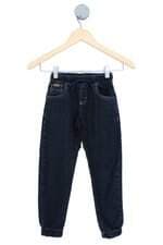 calça jeans artclr kids azul com cós com elástico