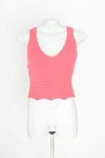 cropped de tricô descontraída feminino rosa