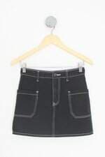 saia forever 21 feminina preta