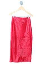 saia gule feminina rosa com fenda