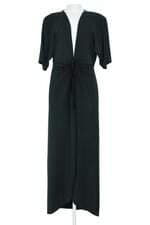 vestido gule feminino preto com franzido