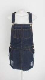 jardineira jeans feminina azul