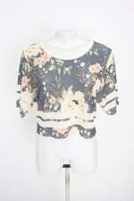 blusa cropped farm feminina estampada