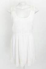 vestido clock house feminino branco com forro e renda