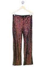 calça de tecido Youcom feminina colorida com transparência