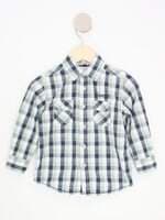 camiseta C&A kids xadrez com bordado