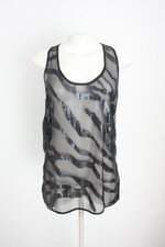 regata miss masy feminina preta com paetê e transparência