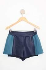 shorts de academia feminino com forro e recortes em cores