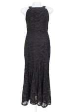 vestido Tvz feminino preto com brilho e forro