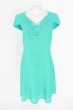 vestido JASMING feminino verde com bordado e forro
