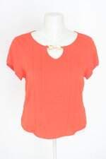 blusa passione feminina laranja com aplique