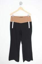 calça de tecido twenty four seven feminina preta com recortes