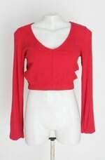 blusa cropped Blue Steel feminina vermelha