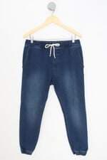 calça jeans Riachuelo masculina azul com cós com elástico