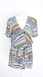 vestido mixed feminino estampado com faixa na cintura