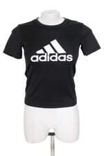 camiseta esportiva Adidas feminina preta com silk