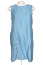 vestido lamis feminino azul com aplique