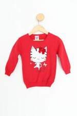 moletom pimentinha kids vermelho com aplique e silk