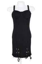 vestido Renner feminino preto com ilhós