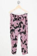 calça de tecido Maria Filó feminina estampada com faixa na cintura