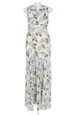 vestido antigua feminino floral com forro