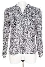 camisa C&A feminina em animal print com barra mullet