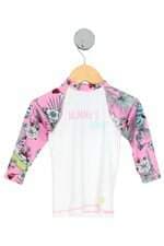 blusa proteção uv olaian kids estampada com silk