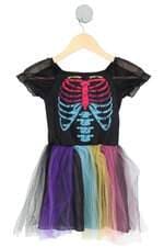 vestido sula kids estampado com forro e tule