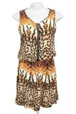 vestido Colcci feminino estampado com recortes