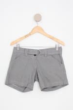 shorts feminino cinza com cinto