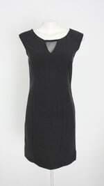 vestido collins feminino preto com tule