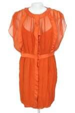 vestido lb store feminino laranja com forro