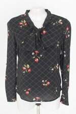 blusa cortelle feminina preta estampada