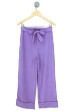 calça Mamô  feminina roxa com faixa na cintura