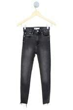 calça jeans Zara feminina cinza