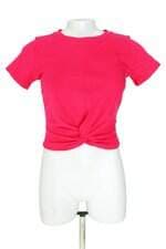 cropped groovy feminino rosa com torção