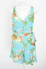 macaquinho mercatto feminino azul floral