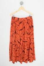 saia totem feminina laranja estampada