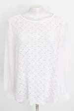 blusa manga longa C&A feminina branca com recortes