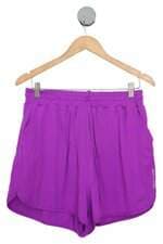 Shorts De Academia Livre e Leve Feminino Roxo Com Cós Com Elástico e forro