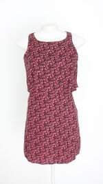 vestido eme feminino floral com forro e sobreposição