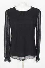 blusa manga longa gregory feminina preta com forro