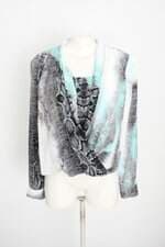 blusa alfani feminina estampada com sobreposição