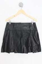 saia lov.it feminina preta com pregas